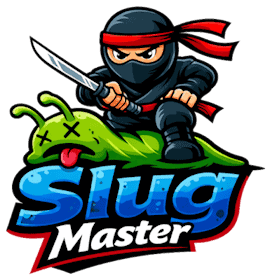 SlugMaster logo with ninja